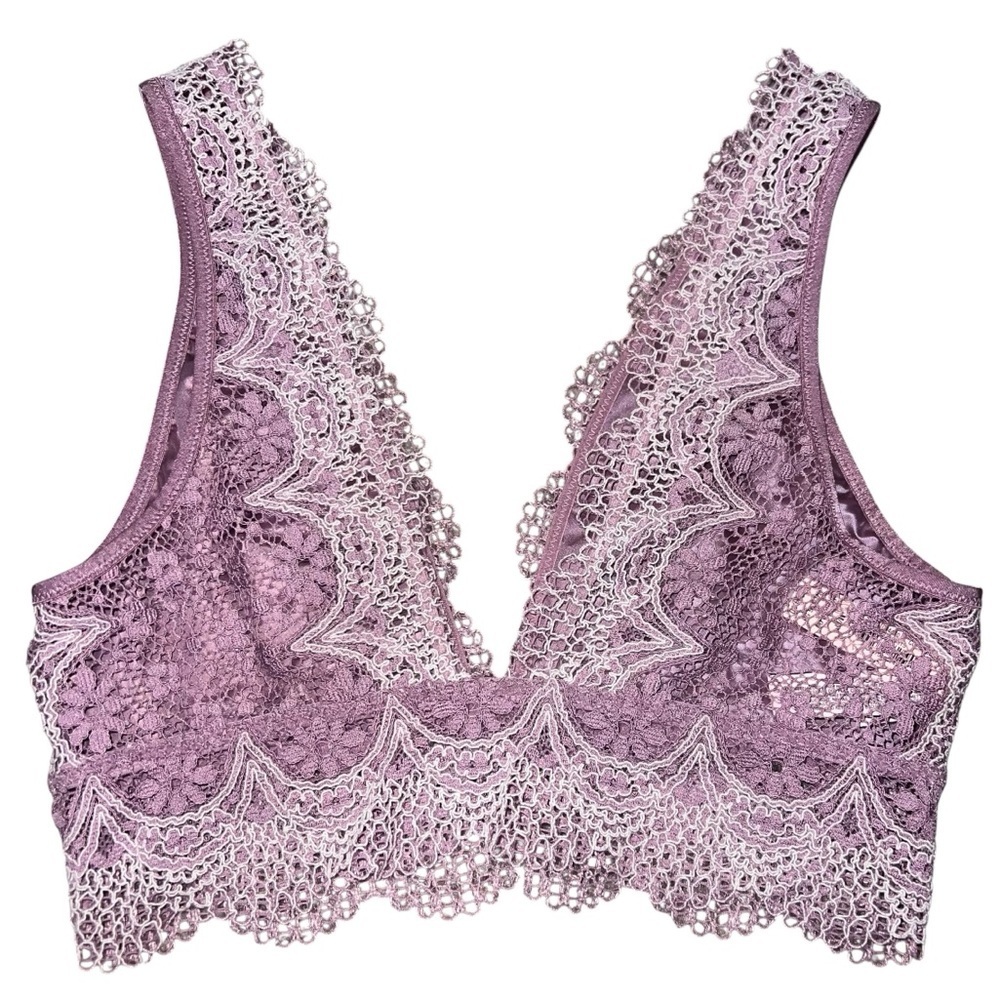 NWT Victoria's Secret Dusty Lilac Lace Bralette Medium Romantic Balletcore - Picture 3 of 6